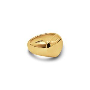 Gold Plated Stainless Steel Chunky Heart Ring